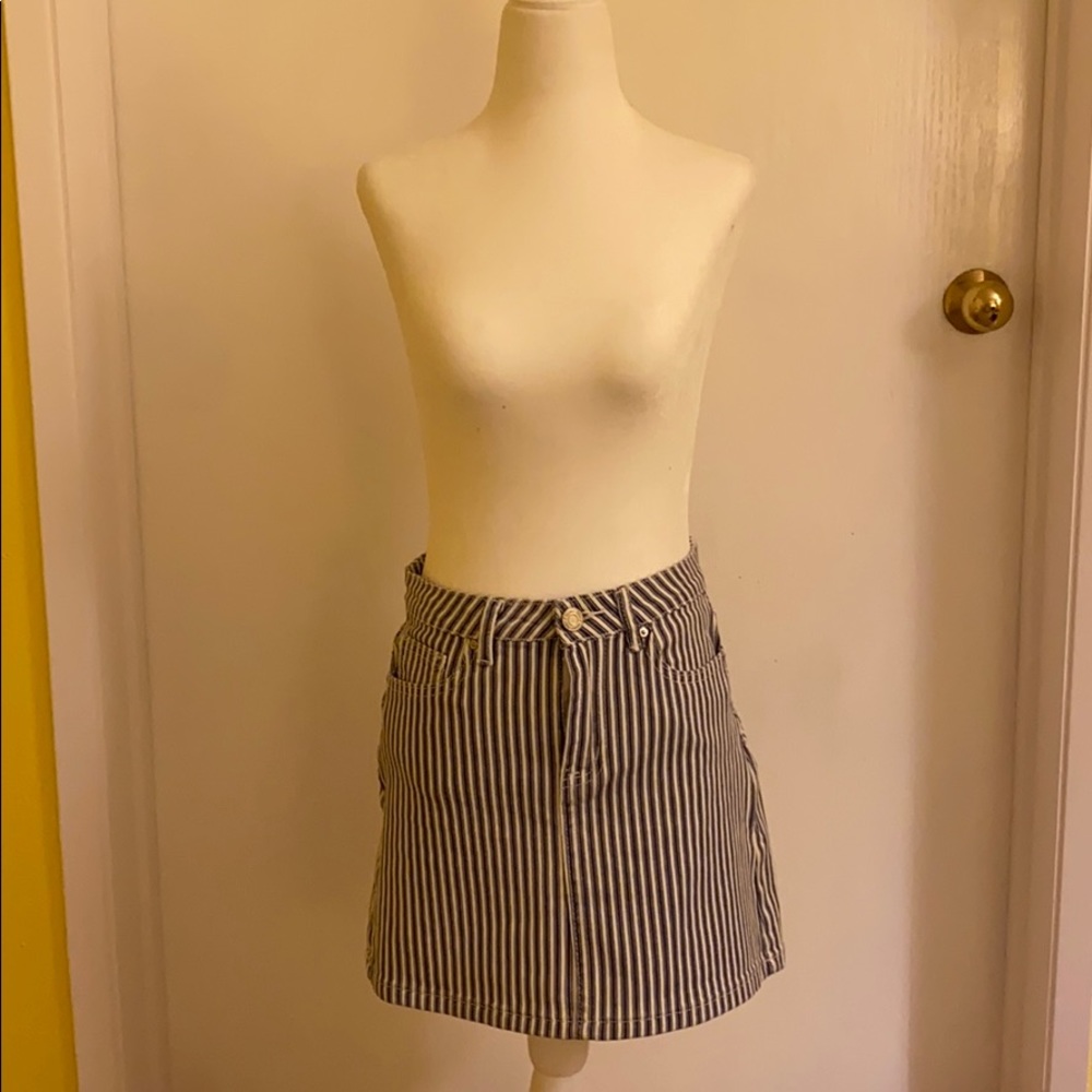 Striped Jean skirt